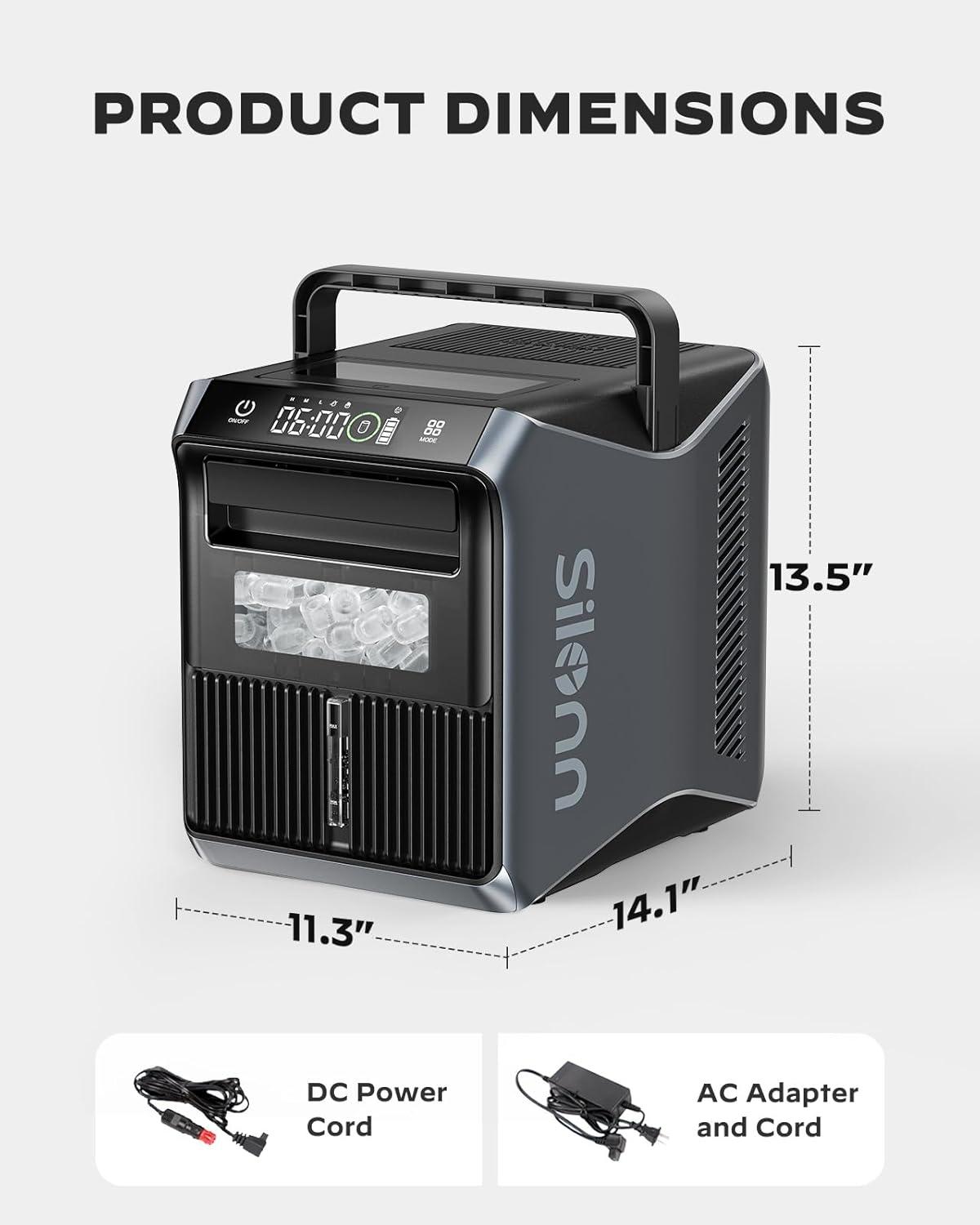 imageNugget Ice Maker Countertop Silonn Chewable Pellet Ice Machine with SelfCleanin Function 33lbs24H Portable Ice Makers for Home Kitchen Officce BlackTarnish