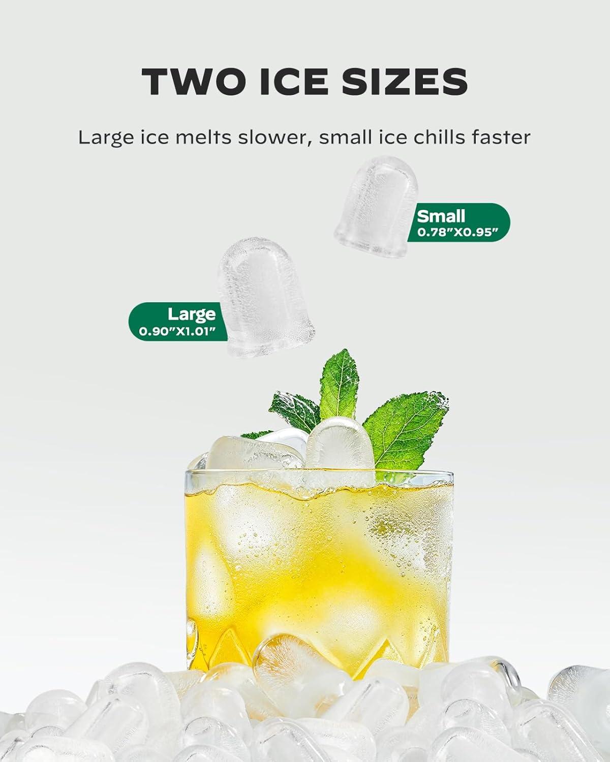 imageSilonn Countertop Ice Maker Machine 26 lbs per Day Fast Ice in 6 Minutes SelfCleaning Ice Maker Compact Countertop Ice Machine for Home KitchenOfficePartiesStainless SteelStainless Steel