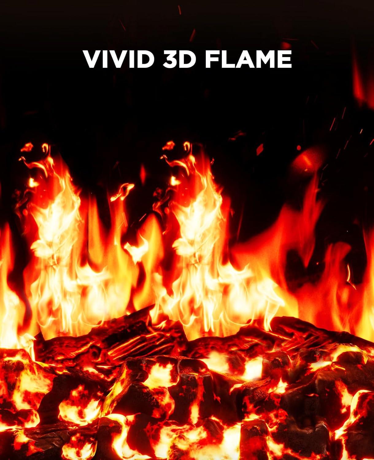 imageSilonn Electric Fireplace Heater Quick Heating Portable Fireplace with App ampamp Remote24 Electric Corner Fireplace Low Noise with 5 Brightness LevelsTemp Control ampamp Timer for Living RoomBedroomBlack18 Inch