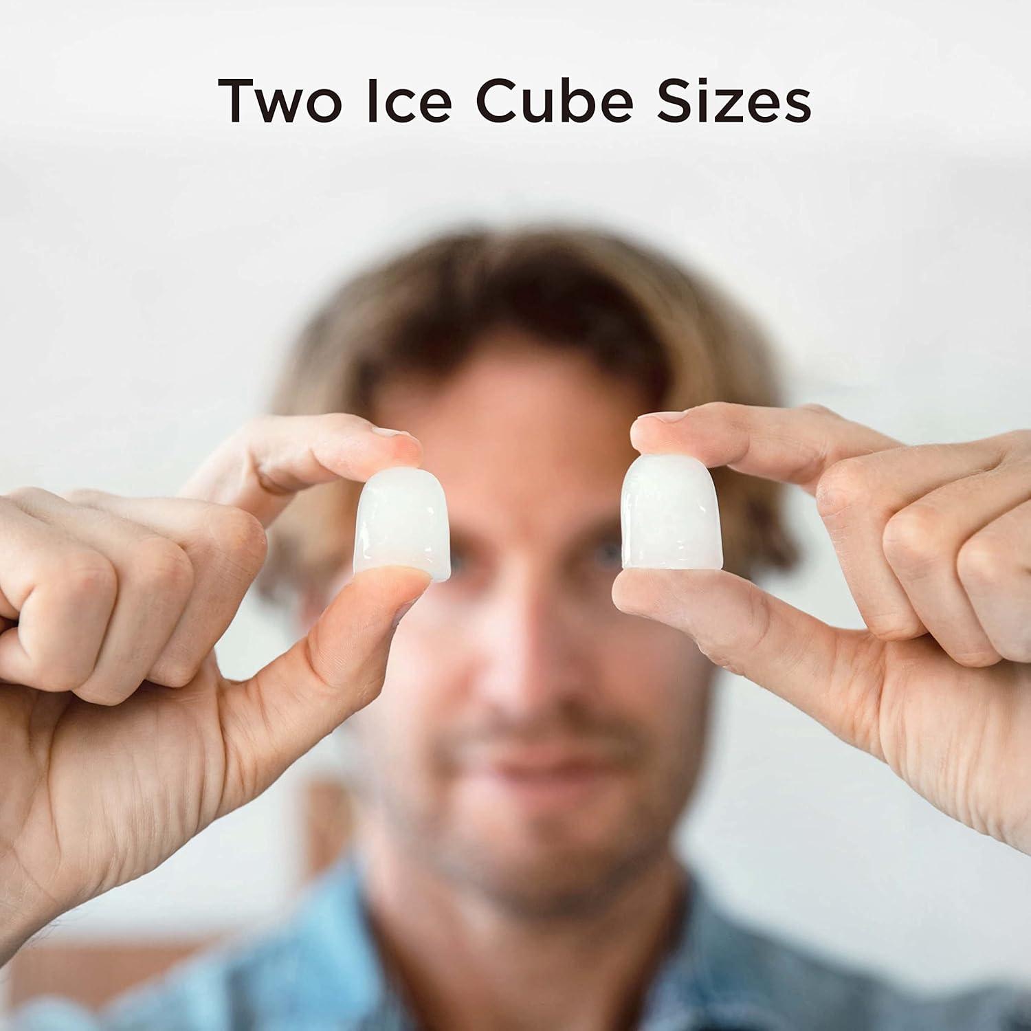 imageSilonn Ice Maker Countertop Portable Ice Machine with Carry Handle SelfCleaning Ice Makers with Basket and Scoop 9 Cubes in 6 Mins 26 lbs per Day Ideal for Home Kitchen Camping RVUpgrated Black