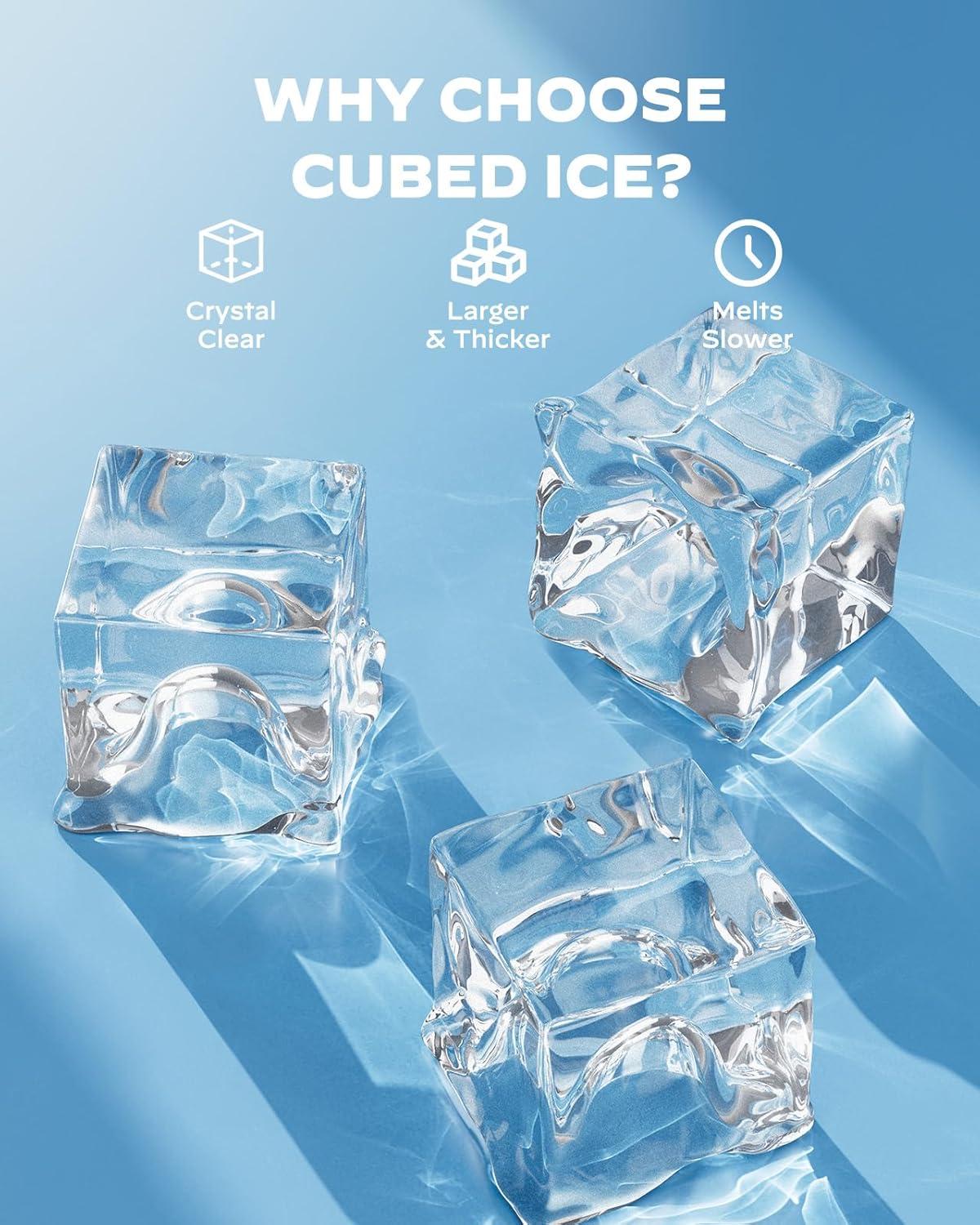 imageSilonn Ice Makers Countertop 44lbs Per Day 2 Ways to Add Water Auto SelfCleaning Stainless Steel Ice Machine for Home Office Bar PartyStainless Steel