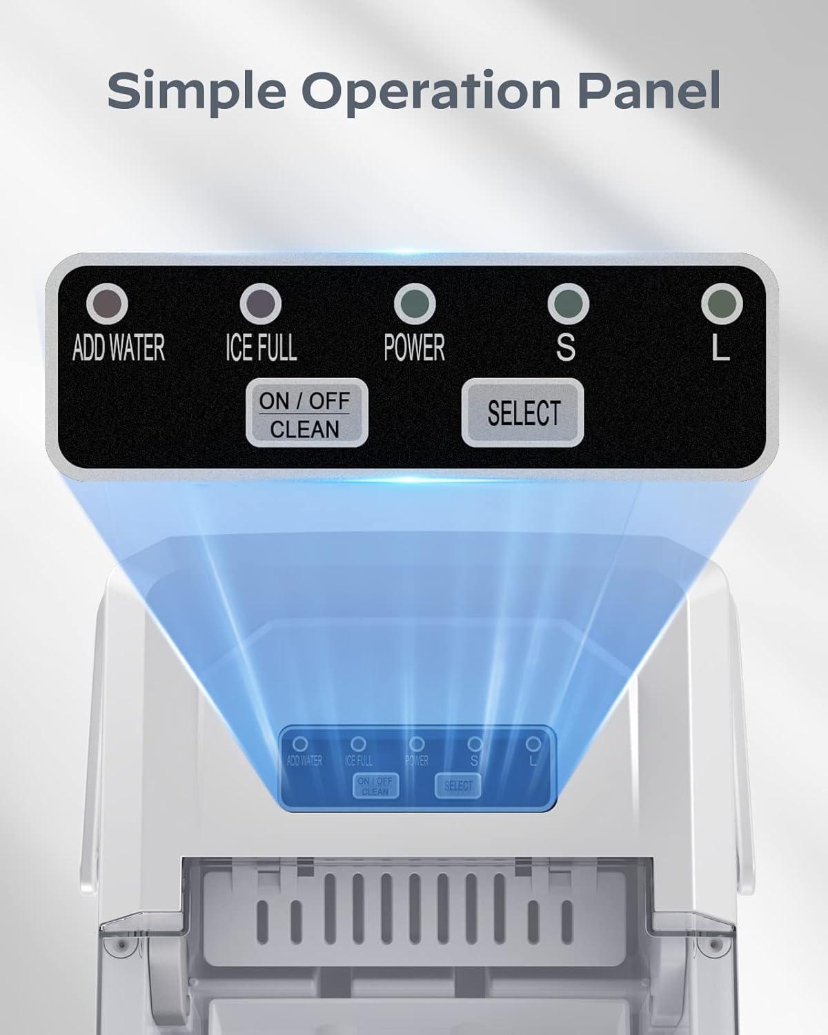 imageSilonn Nugget Ice Maker Countertop Pebble Ice Maker with Soft Chewable Ice OneClick Operation Ice Machine with SelfCleaning 33lbs24H for HomeKitchenOfficeWhite