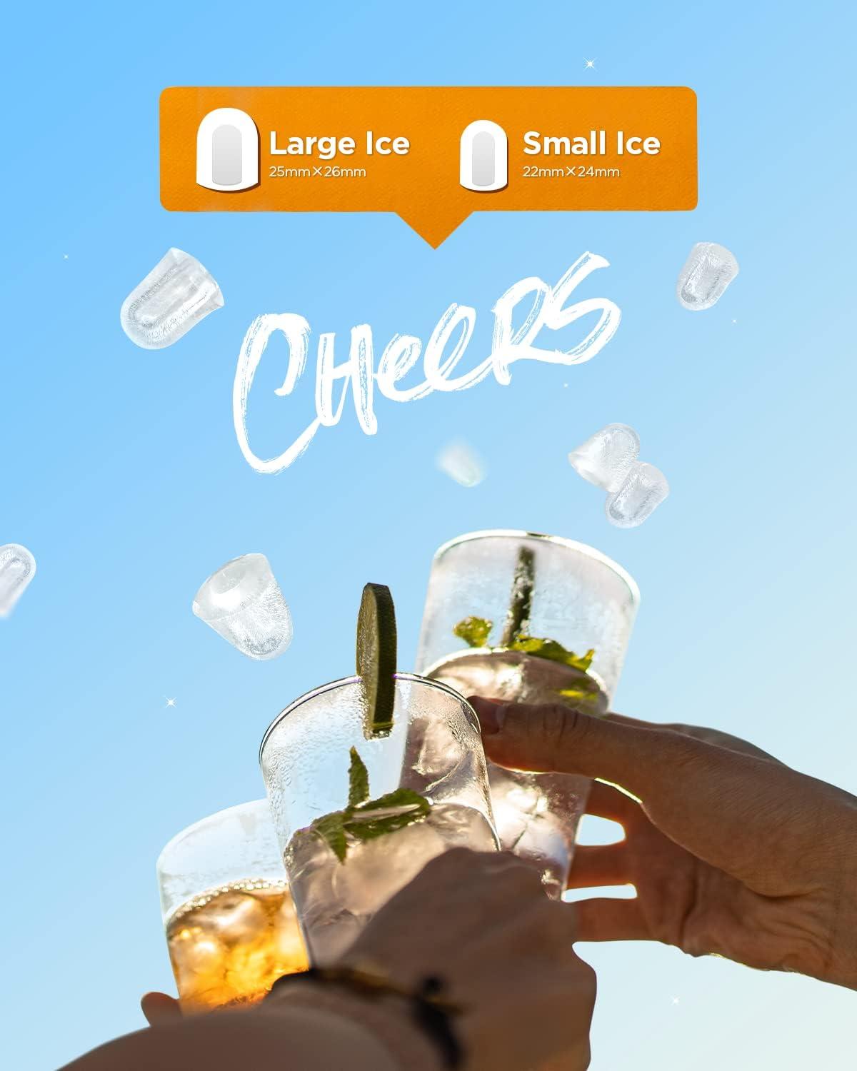 imageSilonn Nugget Ice Maker Countertop Pebble Ice Maker with Soft Chewable Ice OneClick Operation Ice Machine with SelfCleaning 33lbs24H for HomeKitchenOfficeEbony