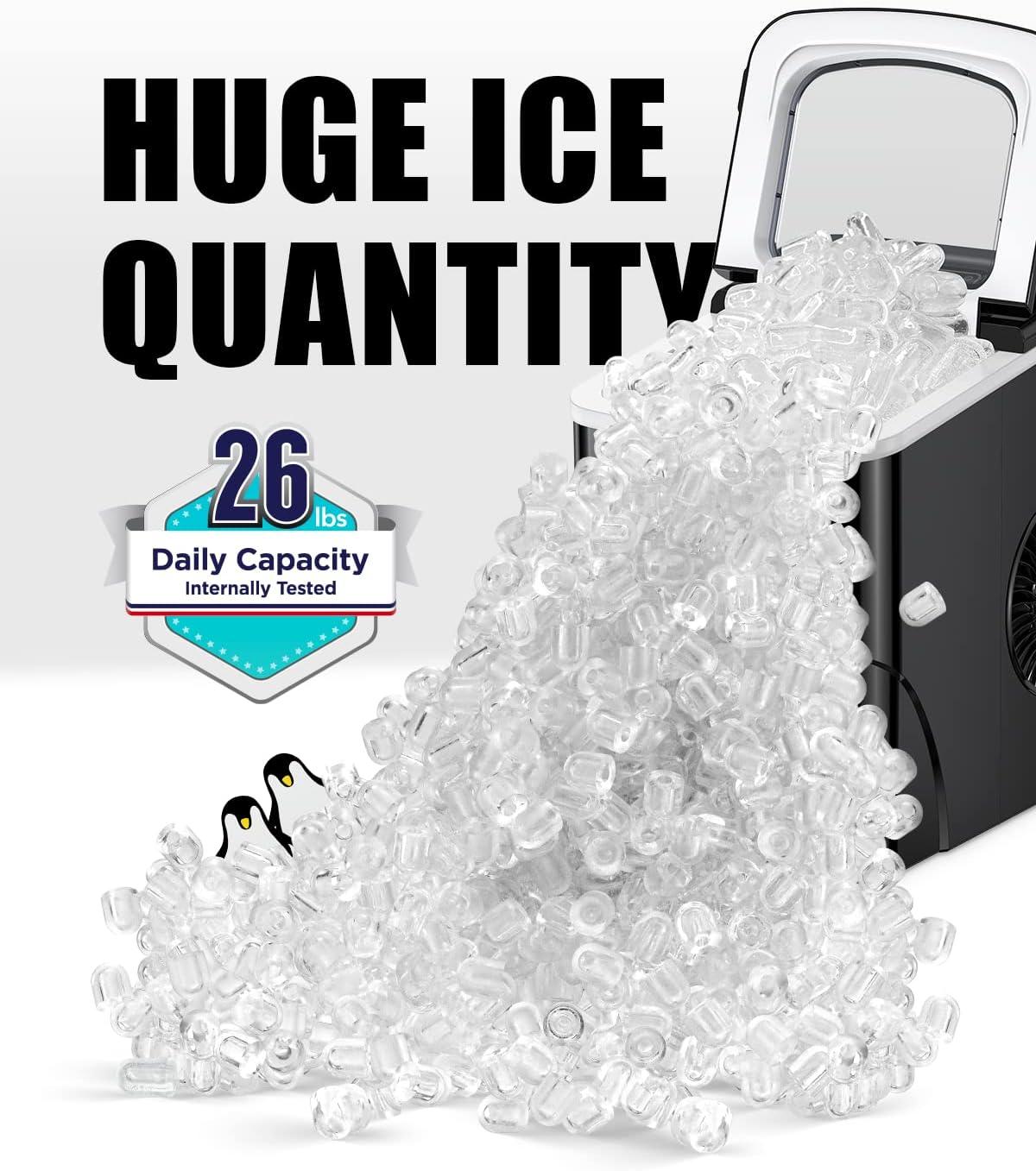 imageSilonn Nugget Ice Maker Countertop Pebble Ice Maker with Soft Chewable Ice OneClick Operation Ice Machine with SelfCleaning 33lbs24H for HomeKitchenOfficeEbony
