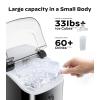 imageNugget Ice Maker Countertop Silonn Chewable Pellet Ice Machine with SelfCleanin Function 33lbs24H Portable Ice Makers for Home Kitchen Officce BlackBlacktransparent