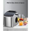 imageNugget Ice Maker Countertop Silonn Chewable Pellet Ice Machine with SelfCleanin Function 33lbs24H Portable Ice Makers for Home Kitchen Officce BlackSilverIM09