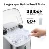 imageNugget Ice Maker Countertop Silonn Chewable Pellet Ice Machine with SelfCleanin Function 33lbs24H Portable Ice Makers for Home Kitchen Officce BlackStainless SteelPRO