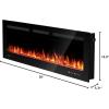 imageSilonn 60Smart Electric Fireplace Heater with App ampamp Remote Control 5300 BTU Heat Output UltraSlim WallMounted or Recessed Electric Fireplace Inserts with Timer 20 Flame ColorsWiFi EnabledDeep Black