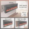imageSilonn 60Smart Electric Fireplace Heater with App ampamp Remote Control 5300 BTU Heat Output UltraSlim WallMounted or Recessed Electric Fireplace Inserts with Timer 20 Flame ColorsWiFi EnabledBlack