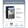 imageSilonn Commercial Ice Maker Creates 150lbs in 24H 33lbs Ice Storage Capacity Stainless Steel Freestanding Ice Maker Machine with Auto SelfCleaning for Home Office Bar Parties SLIM12T