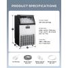 imageSilonn Commercial Ice Maker Machine Creates 100lbs in 24H 33lbs Ice Storage Capacity Stainless Steel Freestanding Ice Maker with Auto SelfCleaning for Home Office Bar Parties SLIM11