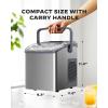 imageSilonn Countertop Ice Maker Machine 26 lbs per Day Fast Ice in 6 Minutes SelfCleaning Ice Maker Compact Countertop Ice Machine for Home KitchenOfficePartiesStainless SteelStainless Steel