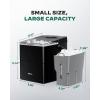 imageSilonn Countertop Ice Maker with Expanding Ice Basket 9 Cubes in 6 Mins 25L Ice Basket SelfCleaning Ice Maker with LED Touch Control 2 Bullet Ice Sizes for Home Kitchen OfficeBlack