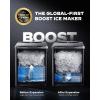 imageSilonn Countertop Ice Maker with Expanding Ice Basket 9 Cubes in 6 Mins 25L Ice Basket SelfCleaning Ice Maker with LED Touch Control 2 Bullet Ice Sizes for Home Kitchen OfficeBlackIM40