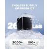 imageSilonn Countertop Ice Maker with Expanding Ice Basket 9 Cubes in 6 Mins 25L Ice Basket SelfCleaning Ice Maker with LED Touch Control 2 Bullet Ice Sizes for Home Kitchen OfficeBlack