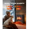 imageSilonn Electric Fireplace Heater Quick Heating Portable Fireplace with App ampamp Remote24 Electric Corner Fireplace Low Noise with 5 Brightness LevelsTemp Control ampamp Timer for Living RoomBedroomBlack18 Inch