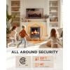 imageSilonn Electric Fireplace Heater Quick Heating Portable Fireplace with App ampamp Remote24 Electric Corner Fireplace Low Noise with 5 Brightness LevelsTemp Control ampamp Timer for Living RoomBedroomBlack18 Inch