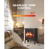 imageSilonn Electric Fireplace Heater Quick Heating Portable Fireplace with App ampamp Remote24 Electric Corner Fireplace Low Noise with 5 Brightness LevelsTemp Control ampamp Timer for Living RoomBedroomBlack18 Inch