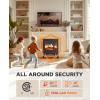 imageSilonn Electric Fireplace Heater Quick Heating Portable Low Noise Fireplace with Temp Control CSA Certified18 Electric Fire Place with Overheat Protection Function for Living Room Bedroom Black24 Inch