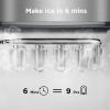 imageSilonn Ice Maker Countertop 9 Cubes Ready in 6 Mins 26lbs in 24Hrs SelfCleaning Ice Machine with Ice Scoop and Basket 2 Sizes of Bullet Ice for Home Kitchen Office Bar PartyStainless Steel01