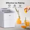 imageSilonn Ice Maker Countertop 9 Cubes Ready in 6 Mins 26lbs in 24Hrs SelfCleaning Ice Machine with Ice Scoop and Basket 2 Sizes of Bullet Ice for Home Kitchen Office Bar PartyWhite