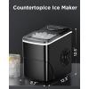imageSilonn Ice Maker Countertop 9 Cubes Ready in 6 Mins 26lbs in 24Hrs SelfCleaning Ice Machine with Ice Scoop and Basket 2 Sizes of Bullet Ice for Home Kitchen Office Bar PartyBlacktransparent