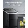 imageSilonn Ice Maker Countertop 9 Cubes Ready in 6 Mins 26lbs in 24Hrs SelfCleaning Ice Machine with Ice Scoop and Basket 2 Sizes of Bullet Ice for Home Kitchen Office Bar PartyBlacktransparent