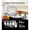imageSilonn Ice Maker Countertop 9 Cubes Ready in 6 Mins 26lbs in 24Hrs SelfCleaning Ice Machine with Ice Scoop and Basket 2 Sizes of Bullet Ice for Home Kitchen Office Bar PartyBlackAPP