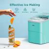 imageSilonn Ice Maker Countertop 9 Cubes Ready in 6 Mins 26lbs in 24Hrs SelfCleaning Ice Machine with Ice Scoop and Basket 2 Sizes of Bullet Ice for Home Kitchen Office Bar PartyGreen