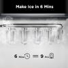 imageSilonn Ice Maker Countertop 9 Cubes Ready in 6 Mins 26lbs in 24Hrs SelfCleaning Ice Machine with Ice Scoop and Basket 2 Sizes of Bullet Ice for Home Kitchen Office Bar PartyBlack01