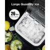 imageSilonn Ice Maker Countertop 9 Cubes Ready in 6 Mins 26lbs in 24Hrs SelfCleaning Ice Machine with Ice Scoop and Basket 2 Sizes of Bullet Ice for Home Kitchen Office Bar PartyBlacktransparent