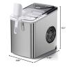 imageSilonn Ice Maker Countertop 9 Cubes Ready in 6 Mins 26lbs in 24Hrs SelfCleaning Ice Machine with Ice Scoop and Basket 2 Sizes of Bullet Ice for Home Kitchen Office Bar PartyStainless Steel01