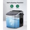 imageSilonn Ice Maker Countertop Portable Ice Machine with Carry Handle SelfCleaning Ice Makers with Basket and Scoop 9 Cubes in 6 Mins 26 lbs per Day Ideal for Home Kitchen Camping RVDark