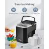 imageSilonn Ice Maker Countertop Portable Ice Machine with Carry Handle SelfCleaning Ice Makers with Basket and Scoop 9 Cubes in 6 Mins 26 lbs per Day Ideal for Home Kitchen Camping RVBlack21V