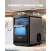 imageSilonn Ice Maker Countertop Portable Ice Machine with Carry Handle SelfCleaning Ice Makers with Basket and Scoop 9 Cubes in 6 Mins 26 lbs per Day Ideal for Home Kitchen Camping RVSmart Controlled