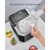 imageSilonn Ice Maker Countertop Portable Ice Machine with Carry Handle SelfCleaning Ice Makers with Basket and Scoop 9 Cubes in 6 Mins 26 lbs per Day Ideal for Home Kitchen Camping RVBlack