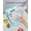 imageSilonn Ice Maker Countertop Portable Ice Machine with Carry Handle SelfCleaning Ice Makers with Basket and Scoop 9 Cubes in 6 Mins 26 lbs per Day Ideal for Home Kitchen Camping RVLight Green