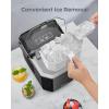 imageSilonn Ice Maker Countertop Portable Ice Machine with Carry Handle SelfCleaning Ice Makers with Basket and Scoop 9 Cubes in 6 Mins 26 lbs per Day Ideal for Home Kitchen Camping RVBlack21V