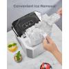 imageSilonn Ice Maker Countertop Portable Ice Machine with Carry Handle SelfCleaning Ice Makers with Basket and Scoop 9 Cubes in 6 Mins 26 lbs per Day Ideal for Home Kitchen Camping RVSilver