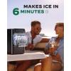imageSilonn Ice Maker Coutertop Machine  Portable Ice Cube Maker 20lbs of Bullet Ice per Day 6 ice Cubes in 6 Mins Visible Water Level Window Stainless Steel Ideal for Kitchen Office CampingBlack