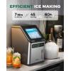imageSilonn Ice Makers Countertop 44lbs Per Day 2 Ways to Add Water Auto SelfCleaning Stainless Steel Ice Machine for Home Office Bar PartySilver
