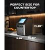 imageSilonn Ice Makers Countertop 44lbs Per Day 2 Ways to Add Water Auto SelfCleaning Stainless Steel Ice Machine for Home Office Bar PartySilver