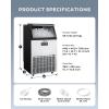 imageSilonn Ice Makers Countertop 44lbs Per Day 2 Ways to Add Water Auto SelfCleaning Stainless Steel Ice Machine for Home Office Bar PartyStainless Steel100lbs