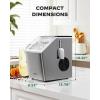 imageSilonn Ice Makers Countertop 44lbs Per Day 2 Ways to Add Water Auto SelfCleaning Stainless Steel Ice Machine for Home Office Bar PartyStainless SteelPRO
