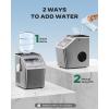 imageSilonn Ice Makers Countertop 44lbs Per Day 2 Ways to Add Water Auto SelfCleaning Stainless Steel Ice Machine for Home Office Bar PartyStainless SteelPRO