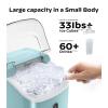 imageSilonn Ice Makers Countertop 9 Cubes Ready in 6 Mins 26lbs in 24Hrs SelfCleaning Ice Machine with Ice Scoop and Basket 2 Sizes of Bullet Ice for Home Kitchen Office PartyGreen