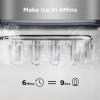 imageSilonn Ice Makers Countertop 9 Cubes Ready in 6 Mins 26lbs in 24Hrs SelfCleaning Ice Machine with Ice Scoop and Basket 2 Sizes of Bullet Ice for Home Kitchen Office PartySilverIM01