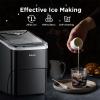 imageSilonn Ice Makers Countertop 9 Cubes Ready in 6 Mins 26lbs in 24Hrs SelfCleaning Ice Machine with Ice Scoop and Basket 2 Sizes of Bullet Ice for Home Kitchen Office PartyObsidian