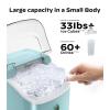 imageSilonn Ice Makers Countertop 9 Cubes Ready in 6 Mins 26lbs in 24Hrs SelfCleaning Ice Machine with Ice Scoop and Basket 2 Sizes of Bullet Ice for Home Kitchen Office PartyGreenPRO