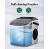imageSilonn Ice Makers Countertop 9 Cubes Ready in 6 Mins 26lbs in 24Hrs SelfCleaning Ice Machine with Ice Scoop and Basket 2 Sizes of Bullet Ice for Home Kitchen Office PartySilverIM09